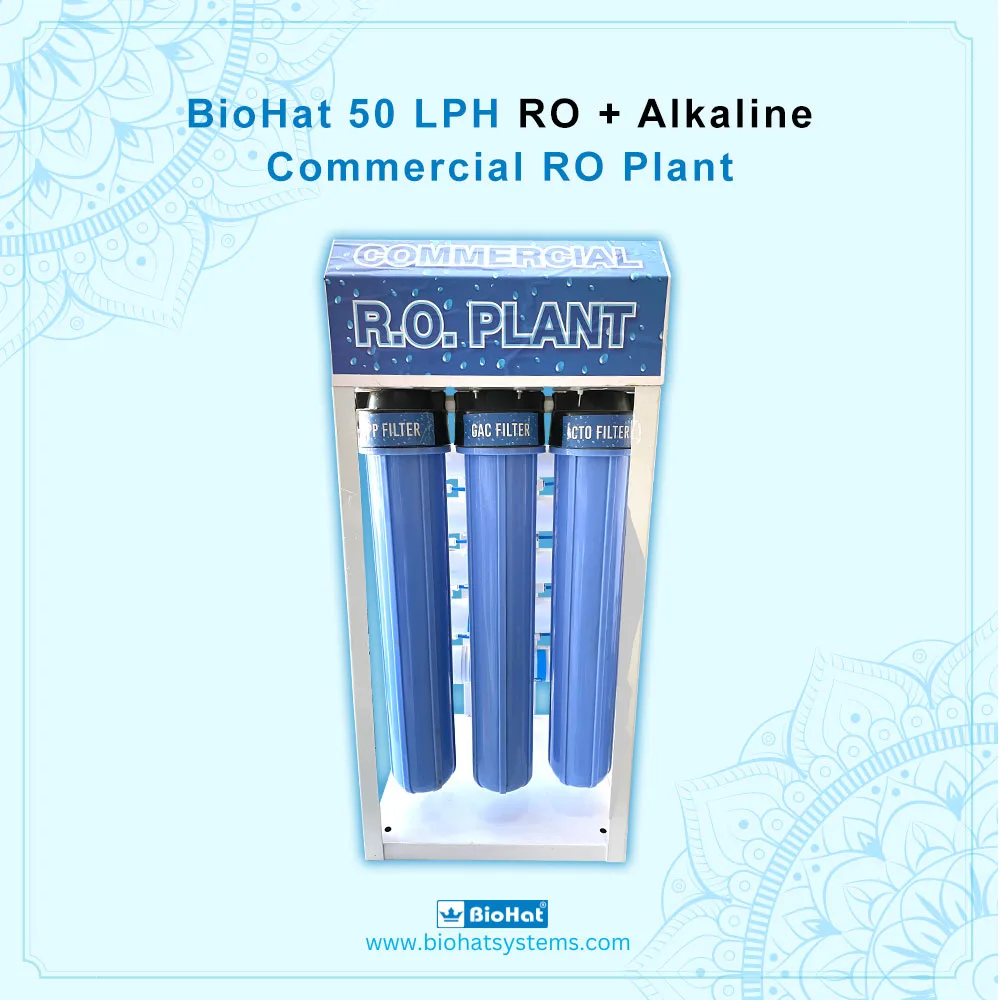 50 LPH Commercial RO + Alkaline Water Purifier