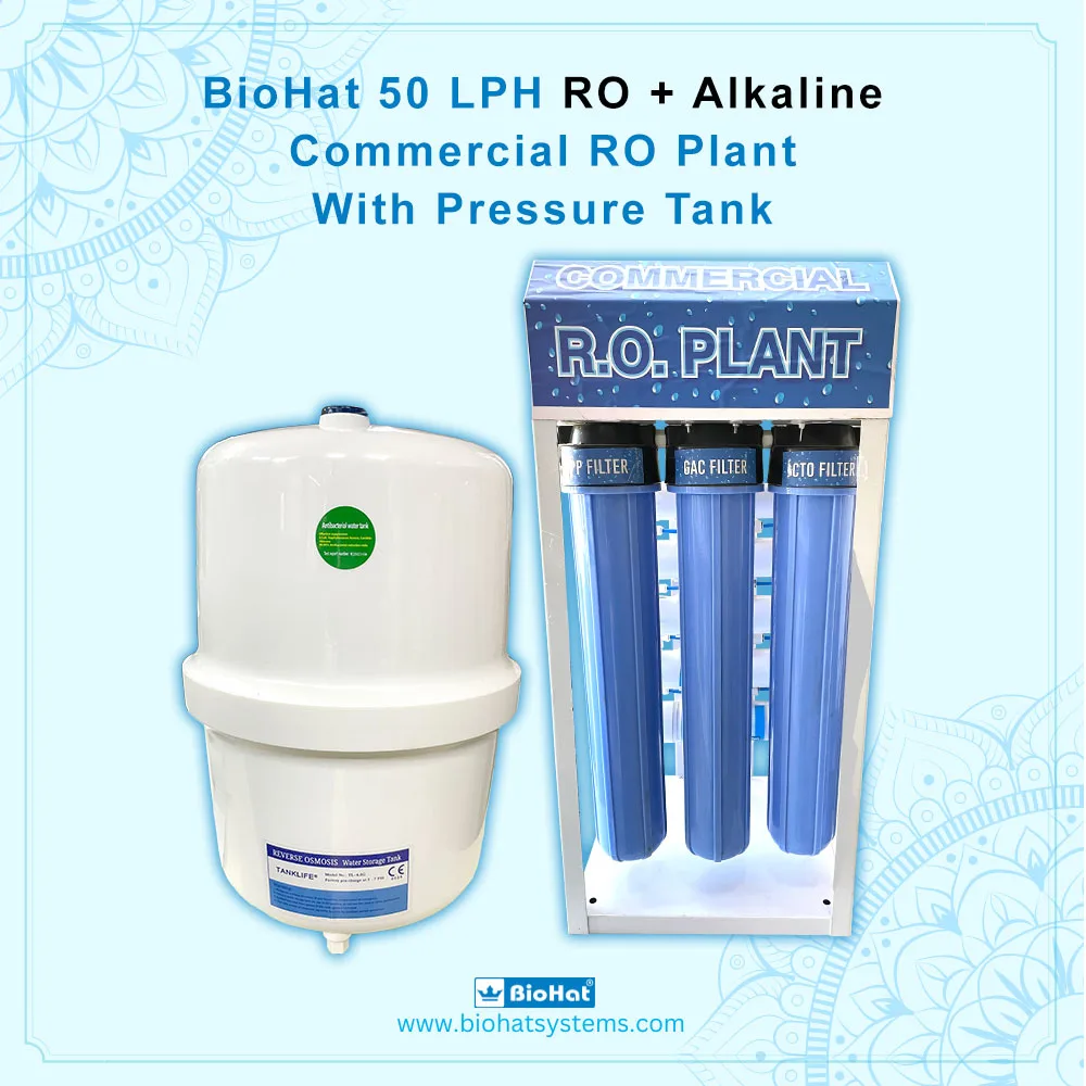 50 LPH Commercial RO + Alkaline Water Purifier with Storage