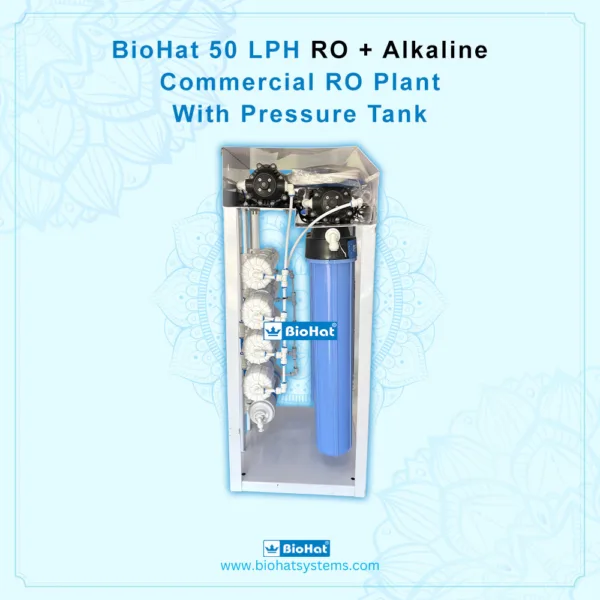 50 LPH Commercial RO + Alkaline Water Purifier with Storage