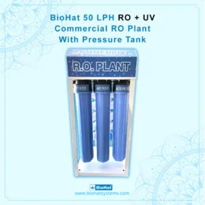 BioHat 50 LPH Commercial RO + UV Water Purifier with Pressure Tank | 7 stage Purification | RO + UV Purification | Commercial RO Filter | Best for Office, School, Restaurant, Cafe & Factory Purpose