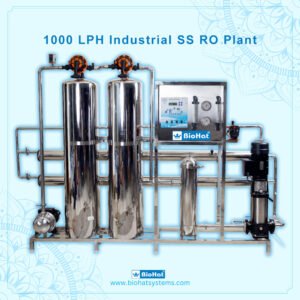 BioHat 1000 LPH SS RO Plant | Industrial RO Water Plant | RO Plant for Business | Best for Office, School, Restaurant, Cafe & Factory Purpose