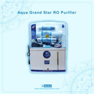 BioHat Grand Star RO Purifier | RO + UV + Advance Taste Enhancer (MTDS) + Smart Mineralizer Technology by BioHat | 12 Liter Storage Tank | 8 Stages Purification | Best For Home and Office