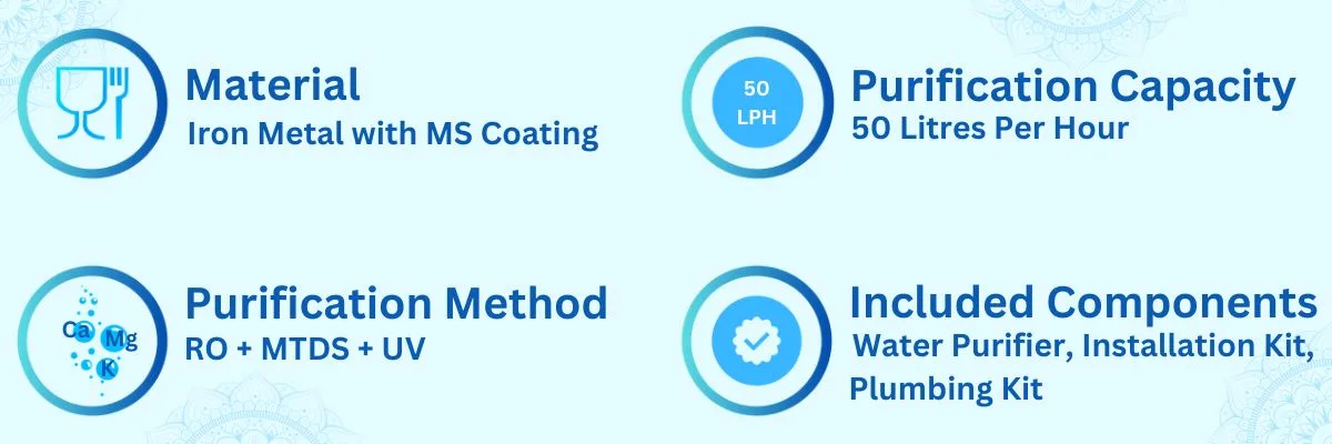 50 LPH RO + UV Water Filter