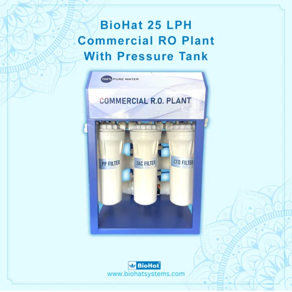 25 LPH Commercial RO with Pressure Tank