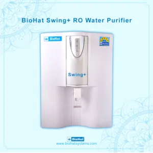 BioHat Swing Plus RO Water Purifier ( White ) | RO + UV + Advance Taste Enhancer (MTDS) + Alkaline Technology by BioHat | 10 Liter Storage Tank | 7 Stages Purification | Best Home Water Purifier