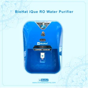 Aqua iQue RO Water Purifier ( Blue ) | RO + UV + Advance Taste Enhancer (MTDS) + Alkaline Technology by BioHat | 5 Liter Storage Tank | 7 Stages Purification | Best Home Water Purifier