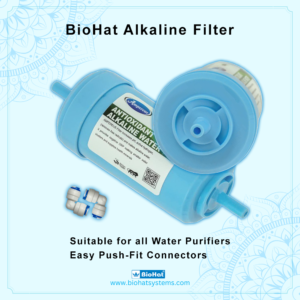 BioHat 4-Inch Alkaline Cartridge Filter to Increase pH level for all RO Water Purifiers (4 Inch Alkaline Cartridge)