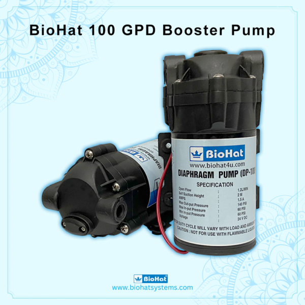 BioHat RO Booster Pump Motor 100 GPD