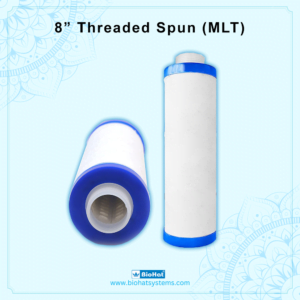 MLT Threaded Water Filter catridge – 8″ (2 PCS) prefilter Cartridge for RO/Aquaguard | Threaded Type Spun for Outer Filter Water Purifier | Compatible with Black and White Pre Filter Housing