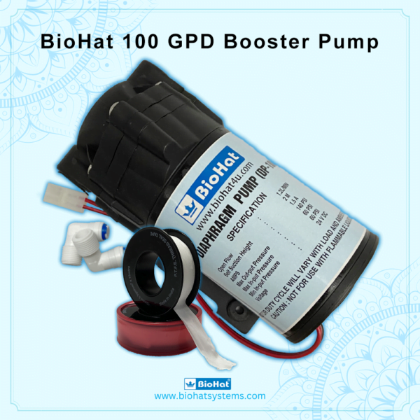 BioHat RO Booster Pump Motor 100 GPD