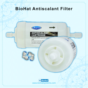 BioHat Antiscalant Cartridge Filter for All Types of Water Purifiers (4-inch) | 4 Inch Antiscalant Filter with connectors