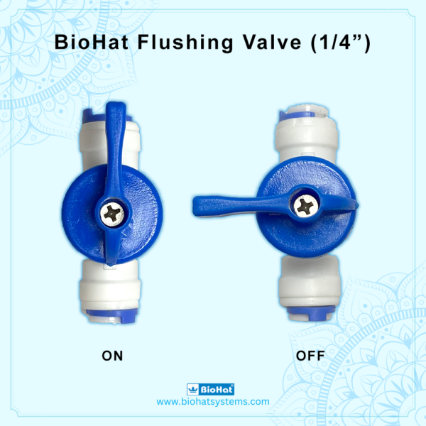 BioHat Flushing Valve or Mixing Valve (Size 1/4")