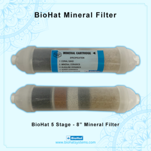 BioHat 8-inch 5 Stage Mineral Cartridge for All Domestic RO Water Purifiers | Suitable for All Kinds of Water Purifiers | Antioxidant & Antibacterial Mineral Cartridge