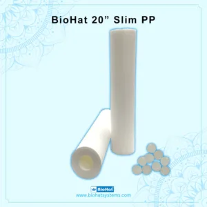 BioHat 20 Inch High-Density Spun Filters ( 5 Micron PP Spun) Cartridge | Compatible for 20 Inch Slim Pre-Filter Housing of All Water Purifier | Pack of 6 Spun | 230 gm each