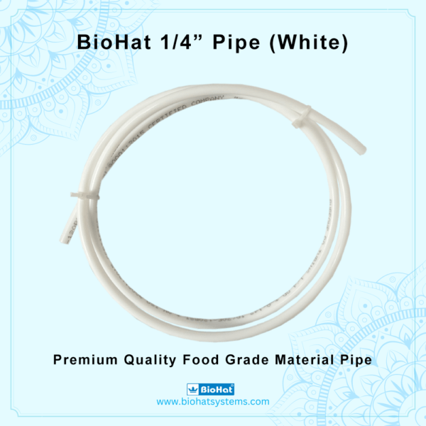 BioHat 1/4 Inch White Pipe