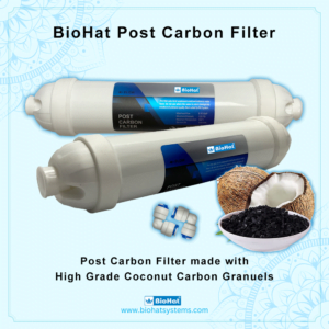 Post Carbon Filter 8 Inch | Best Inline Post Carbon Filter for all Water Purifiers | 8 Inch Post Carbon Filter by BioHat